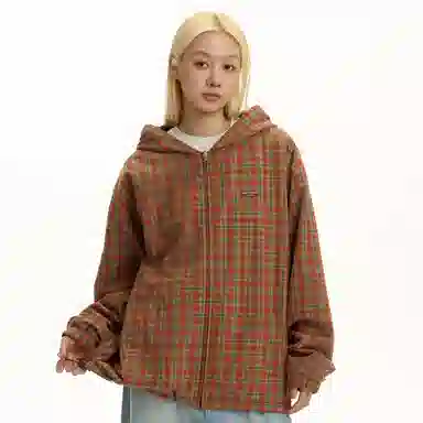 TGNS Vintage Reversible Plaid Hoodie
