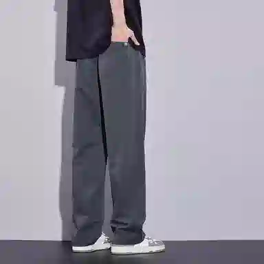 童先森 美式潮牌纯棉宽松直筒阔腿工装长裤子休闲裤 男款