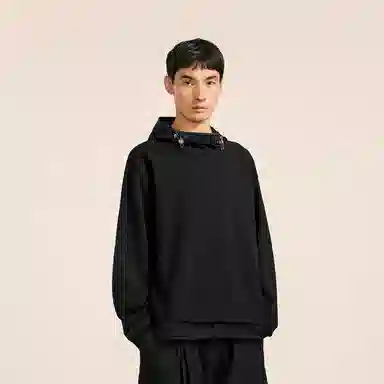 速写 舒适假两件宽松抽绳百搭休闲长袖卫衣 男