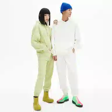 美特斯邦威 国潮纯色休闲宽松连帽卫衣 男女同款