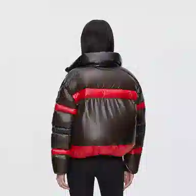 波司登 宽松舒适简约立领短款条纹面包服羽绒服 女款