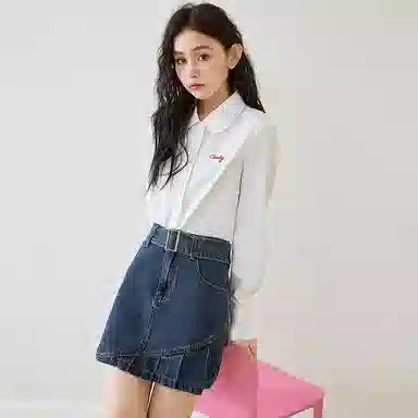 LEDIN Denim Skirt