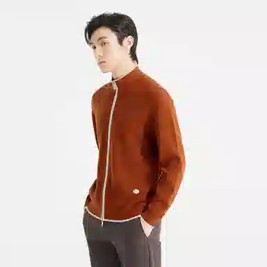利郎 半高领时尚百搭开衫毛衫秋季有型毛衣 男款