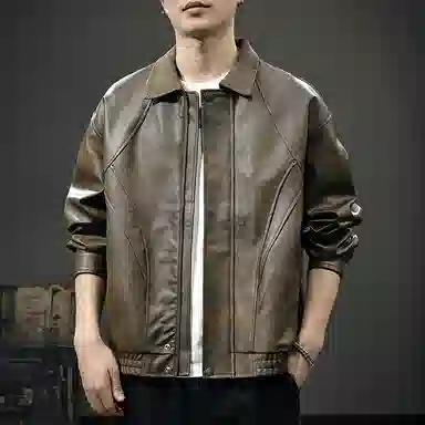 Qianjin Niu Vintage Leather Jacket