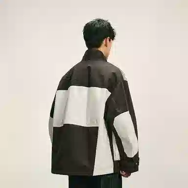 速写 休闲宽松立领长袖保暖羽绒服 男款