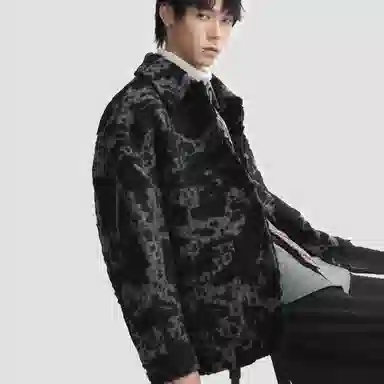 HERBEL Irregular Jacquard Coat