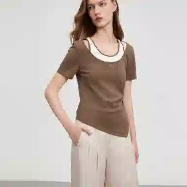 ELLE Two-in-One Colorblock Tee