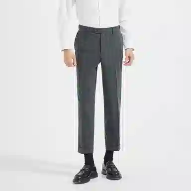 利郎 条纹双排扣复古时尚西装套装 男款