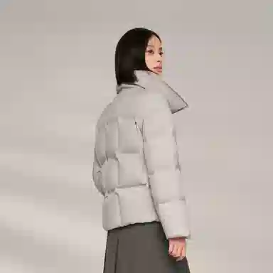 波司登 鹅绒立领短款厚款纯色面包服羽绒服 女款