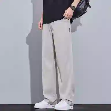 Tongxiansen Loose Straight Mid-Rise Pants