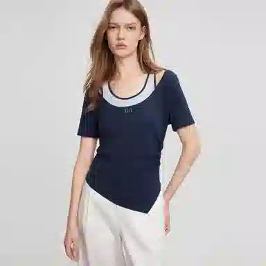 ELLE Two-in-One Colorblock Tee
