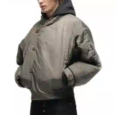 NOFAITH STUDIOS FENCING WAFFLE BOMBER JACKET