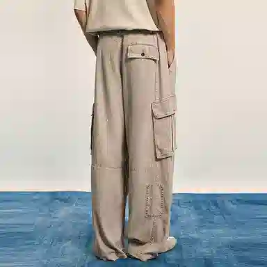 速写 休闲宽松潮流直筒裤牛仔裤 男款