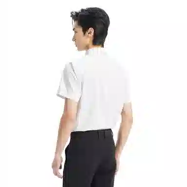 利郎 免烫易打理商务休闲纯色简约百搭莱赛尔夏季短袖衬衫 男款