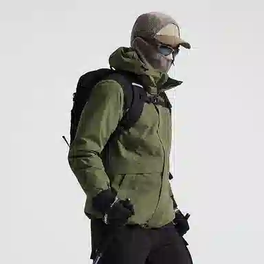 探路者  户外休闲徒步  防风防水冲锋衣 男款