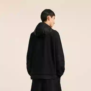 速写 舒适假两件宽松抽绳百搭休闲长袖卫衣 男