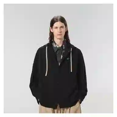 速写  针织宽松连帽夹克  男女同款