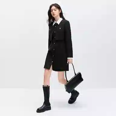 Peacebird Elegant Tweed Dress