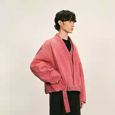 速写 棉衣长袖复古时尚舒适休闲个性简约棉服 男款