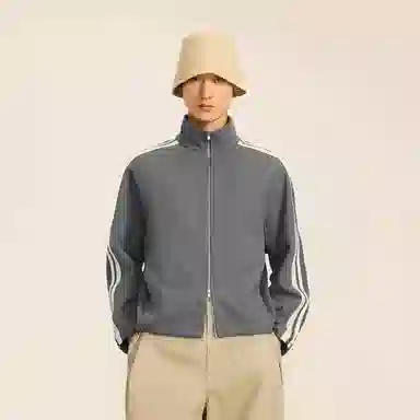 速写 宽松潮流休闲长袖立领拉链卫衣 男款