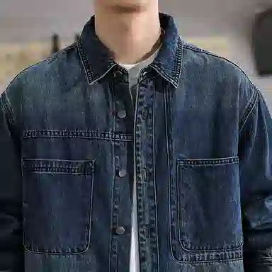 遨宇 美式复古经典休闲工装牛仔外套 男款