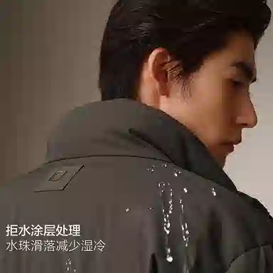 PEACEBIRD MEN Black Gold Down Jacket