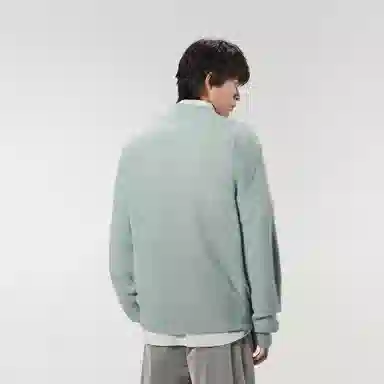 速写 纯色圆领休闲长袖套头毛衣 男女同款