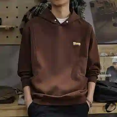遨宇 美式经典复古休闲极简风潮流设计感百搭户外上衣卫衣 男款