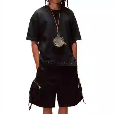 PIET Oversized Cargo Distressed Shorts