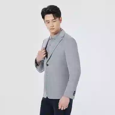 利郎 时尚都市质感简约百搭平驳领含绵羊毛商务休闲秋季西装 男款