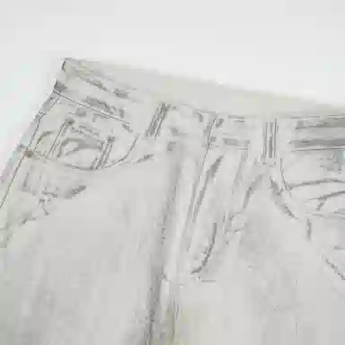 童先森 美式脏染宽松个性百搭牛仔裤 男款