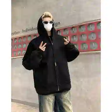 金盾 百搭高街连帽潮流卫衣 男款