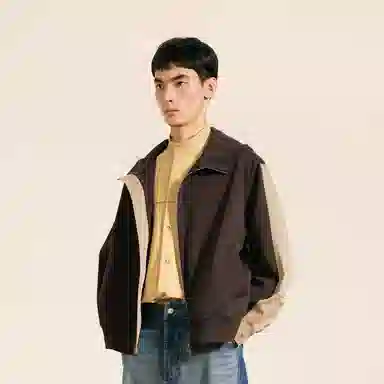 速写 舒适宽松连帽拉链长袖卫衣 男款