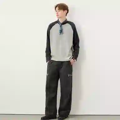 714STREET Street Colorblock Long Sleeve Tee