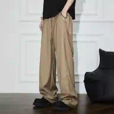童先森 潮流宽松百搭垂感阔腿小众美式复古牛仔裤 男款