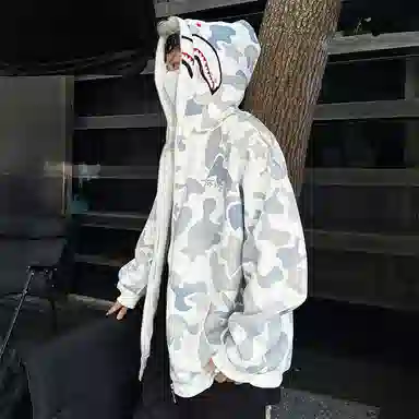 悍戈 潮流高街风拉链春秋情侣款外套卫衣 男女同款
