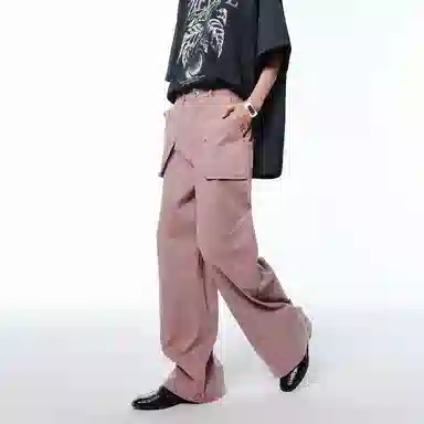 太平鸟 简约个性直筒工装牛仔裤 女款