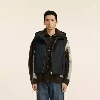速写 保暖时尚轻便舒适简约无袖羽绒服 男款