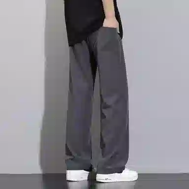 童先森 薄款舒适感速干宽松纯色简约百搭休闲裤 男款