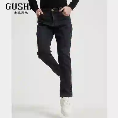 古鲨 轻奢保暖休闲裤牛仔裤 男款