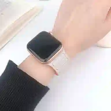 老佳 苹果适用 手表表带 硅胶材质 磁吸表带男女通用