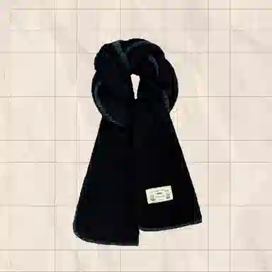 恩僾德 高级氛围感软糯缝边针织加厚保暖显白 聚酯纤维 绒线围巾 男女同款情侣款