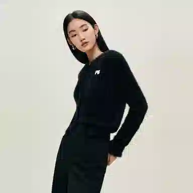 太平鸟 羽毛纱简约圆领针织衫 女款