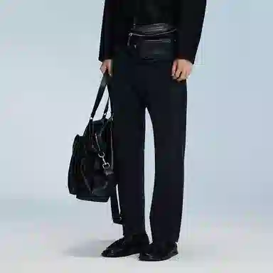 速写 棉质休闲潮流直筒牛仔裤 男 牛仔黑
