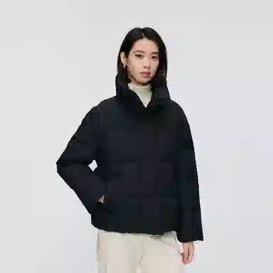 波司登 鹅绒立领短款厚款纯色面包服羽绒服 女款