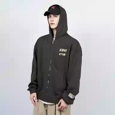 CANOTWAIT EDG Collaboration Printed Zip Hoodie
