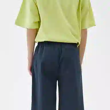 美特斯邦威 宽松纯色系带休闲短裤 男款