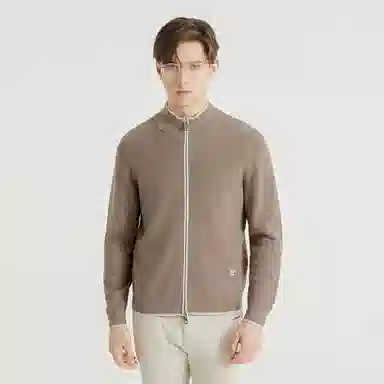 利郎 半高领时尚百搭开衫毛衫秋季有型毛衣 男款
