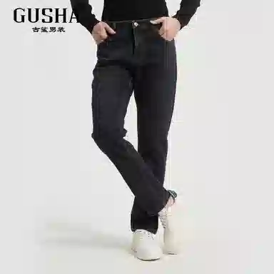 古鲨 轻奢保暖休闲裤牛仔裤 男款