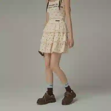 CHUU High Waist Floral Skirt